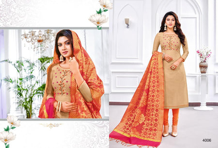 Multi Color Modal Silk Indian women's salwar kameez with dupatta ready to wear