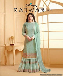 Multi Color Pure Faux Georgette Indian women's salwar kameez with dupatta ready to wear