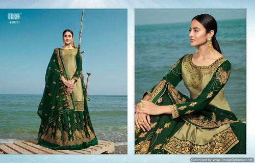 Multi Color Satin Georgette Indian women's salwar kameez with dupatta ready to wear