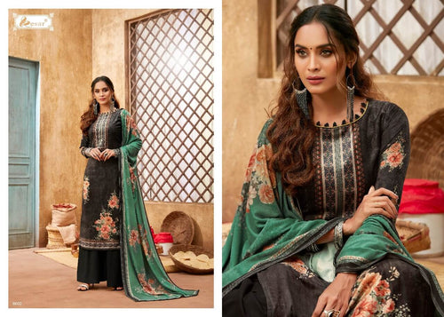 Black Pure Viscose Velvet Indian women's salwar kameez with dupatta ready to wear