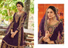 Purple Pure Viscose Opada Silk Indian women's salwar kameez with dupatta ready to wear