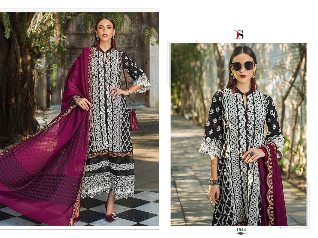 Black Pure Cotton Indian women's salwar kameez with dupatta ready to wear