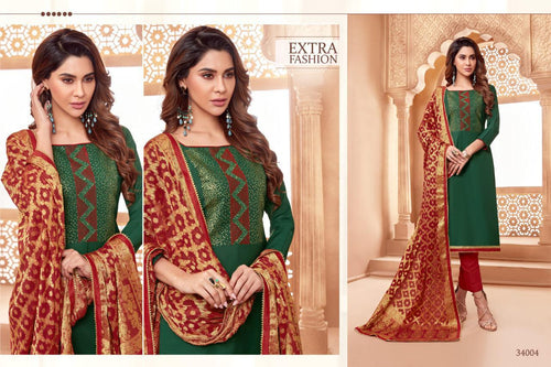 Green Handwork Indian women's salwar kameez with dupatta ready to wear