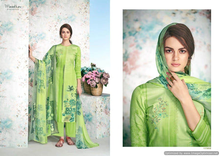 Green Pure Jam Cotton Indian women's salwar kameez with dupatta ready to wear