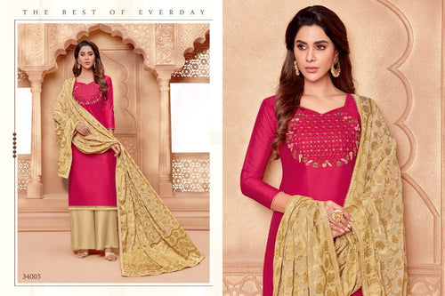 Red Handwork Indian women's salwar kameez with dupatta ready to wear