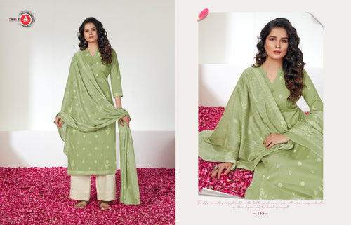 Multi Color Pure Cotton Indian women's salwar kameez with dupatta ready to wear