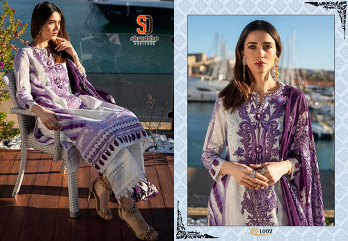 Multi Color Lawn Cotton Indian women's salwar kameez with dupatta ready to wear