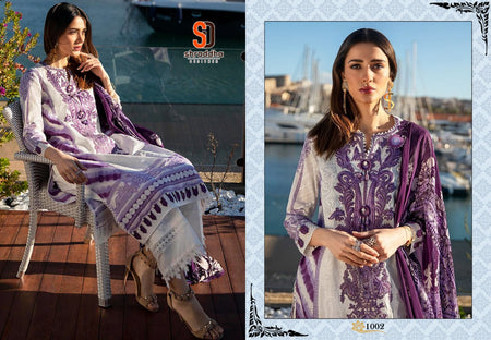 Multi Color Lawn Cotton Indian women's salwar kameez with dupatta ready to wear