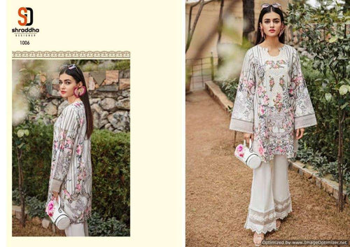 White Cotton Indian women's salwar kameez with dupatta ready to wear