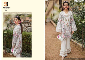 White Cotton Indian women's salwar kameez with dupatta ready to wear
