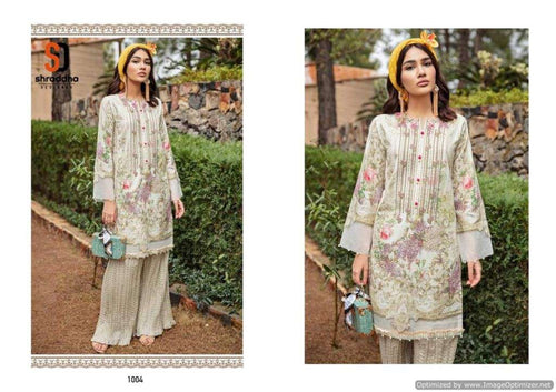 White Cotton Indian women's salwar kameez with dupatta ready to wear