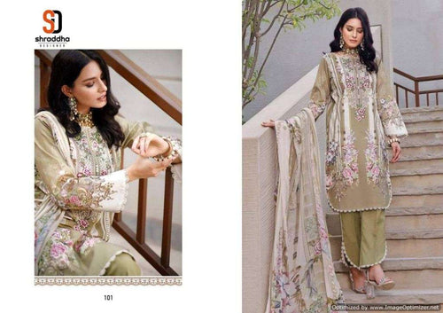 Multi Color Cotton Indian women's salwar kameez with dupatta ready to wear