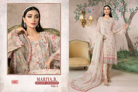 Multi Color Cotton Indian women's salwar kameez with dupatta ready to wear