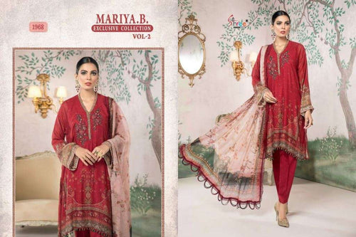 Red Cotton Indian women's salwar kameez with dupatta ready to wear