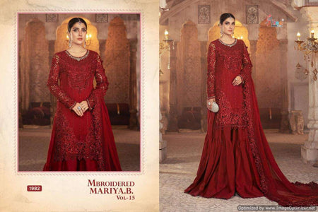 Red Georgette Indian women's salwar kameez with dupatta ready to wear