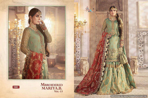 Green Georgette Indian women's salwar kameez with dupatta ready to wear