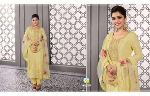 Multi Color Silk Indian women's salwar kameez with dupatta ready to wear
