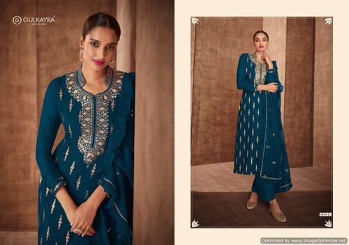 Blue Fox Georgette Indian women's salwar kameez with dupatta ready to wear
