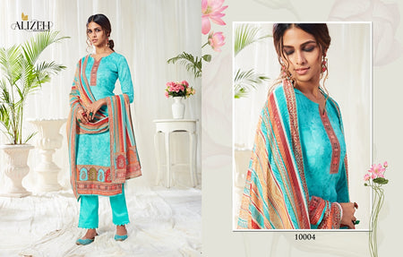 Multi Color Cotton Indian women's salwar kameez with dupatta ready to wear