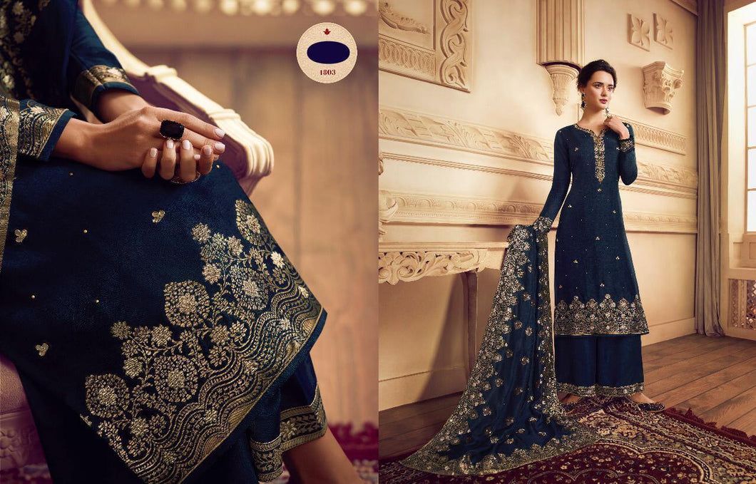 Black Dola Jacquard Indian women's salwar kameez with dupatta ready to wear