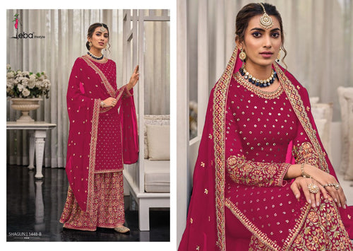 Red Georgette Indian women's salwar kameez with dupatta ready to wear