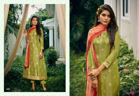 Green Handwork Indian women's salwar kameez with dupatta ready to wear