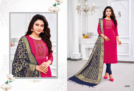 Multi Color Modal Silk Indian women's salwar kameez with dupatta ready to wear