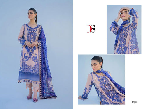 Blue Embroidery & Embroidery Patches Indian women's salwar kameez with dupatta ready to wear