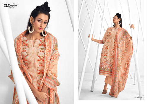 Multi Color Pure Cotton Indian women's salwar kameez with dupatta ready to wear