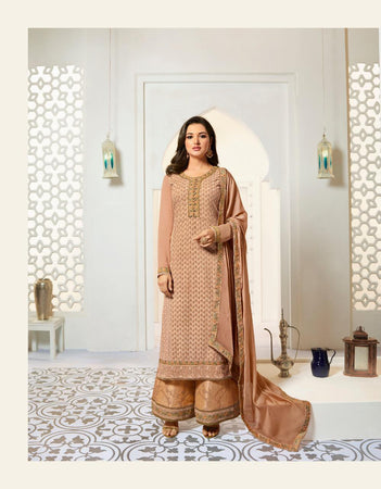 Multi Color Heavy Faux Georgette Indian women's salwar kameez with dupatta ready to wear