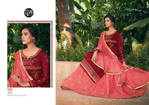 Multi Color Modal Satin Indian women's salwar kameez with dupatta ready to wear