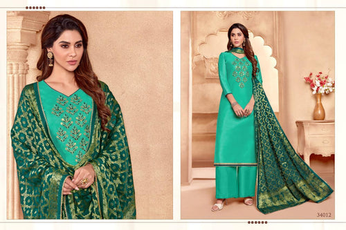 Multi Color Handwork Indian women's salwar kameez with dupatta ready to wear