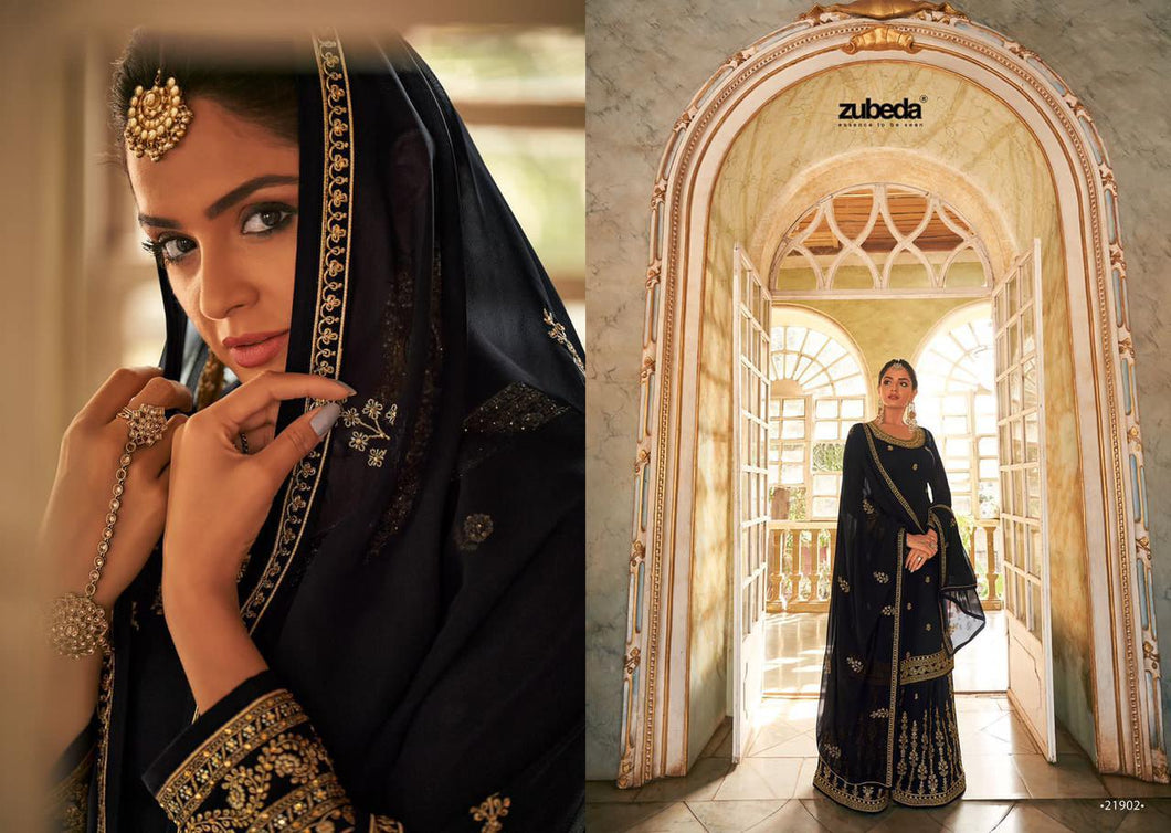 Black Heavy Georgette Indian women's salwar kameez with dupatta ready to wear