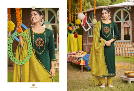 Green Jam Silk Indian women's salwar kameez with dupatta ready to wear