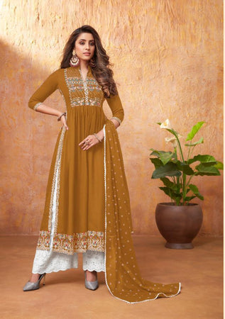 Multi Color Rayon Indian women's salwar kameez with dupatta ready to wear