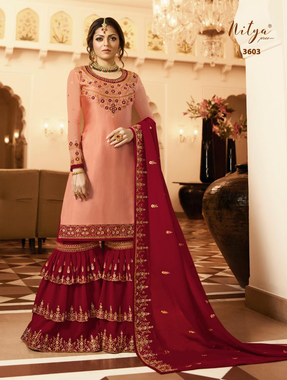 Pink Satin Georgette Indian women's salwar kameez with dupatta ready to wear