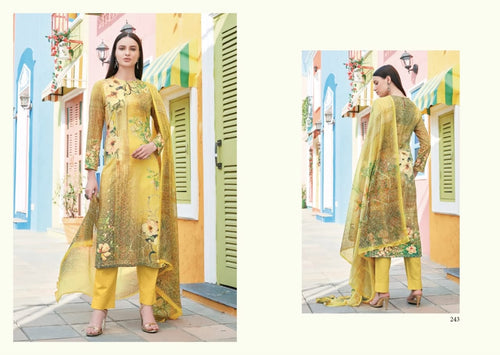 Green Cotton Indian women's salwar kameez with dupatta ready to wear