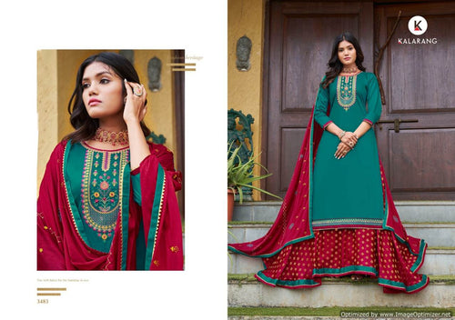 Multi Color jam silk Indian women's salwar kameez with dupatta ready to wear
