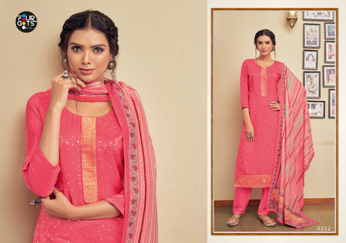Multi Color Viscos Upada Silk Indian women's salwar kameez with dupatta ready to wear