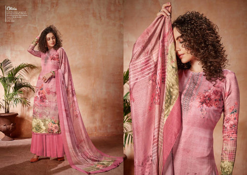 Multi Color Modal Satin Indian women's salwar kameez with dupatta ready to wear