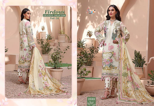 Multi Color Pure Jam Cotton Indian women's salwar kameez with dupatta ready to wear