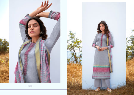 Multi Color Pure Cambric Cotton Indian women's salwar kameez with dupatta ready to wear