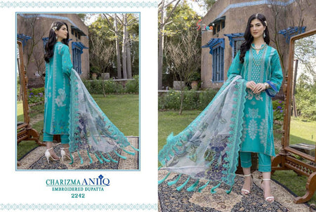 Aqua Pure Lawn Cotton Indian women's salwar kameez with dupatta ready to wear