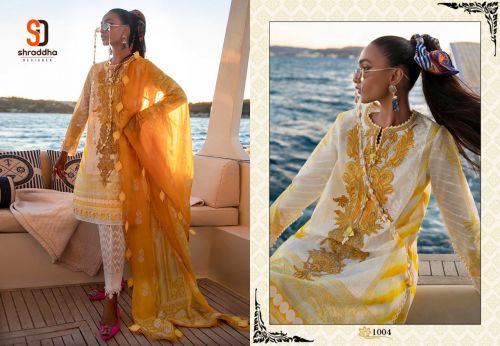 Multi Color Lawn Cotton Indian women's salwar kameez with dupatta ready to wear