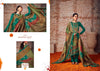 Green Pure Jam satin Indian women's salwar kameez with dupatta ready to wear