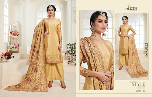 Multi Color Chinon Indian women's salwar kameez with dupatta ready to wear