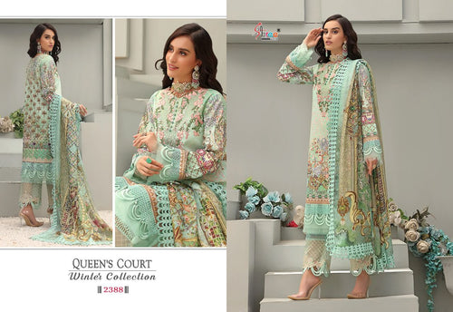 Multi Color Pashmina Indian women's salwar kameez with dupatta ready to wear