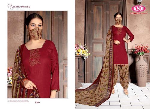 Multi Color Pure Rayon Slub Indian women's salwar kameez with dupatta ready to wear
