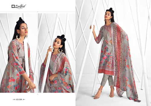 Multi Color Pure Cotton Indian women's salwar kameez with dupatta ready to wear