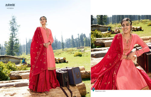 Multi Color Satin Georgette Indian women's salwar kameez with dupatta ready to wear